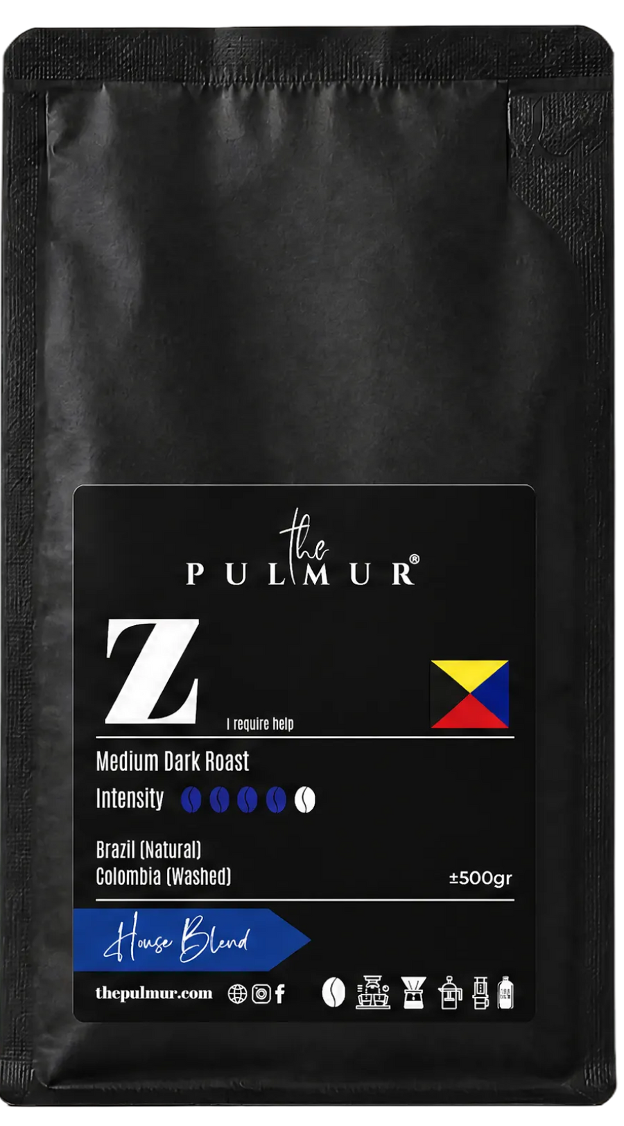 PULMUR .Z - House Blend Coffee Bean | Brazil × Colombia | Medium Dark Roast