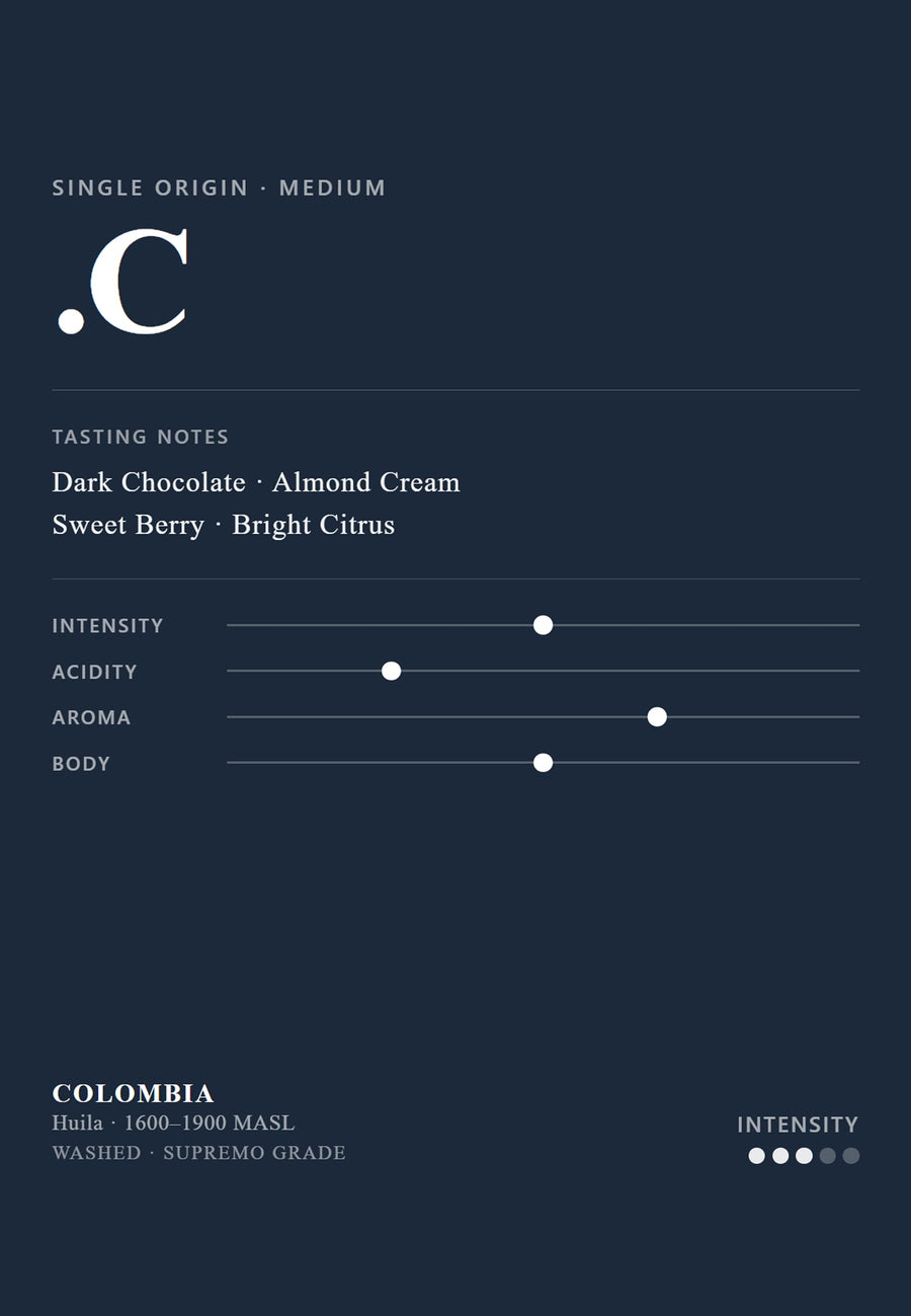 PULMUR .C - Single Origin Coffee Bean | Colombia Supremo Huila | Medium Roast