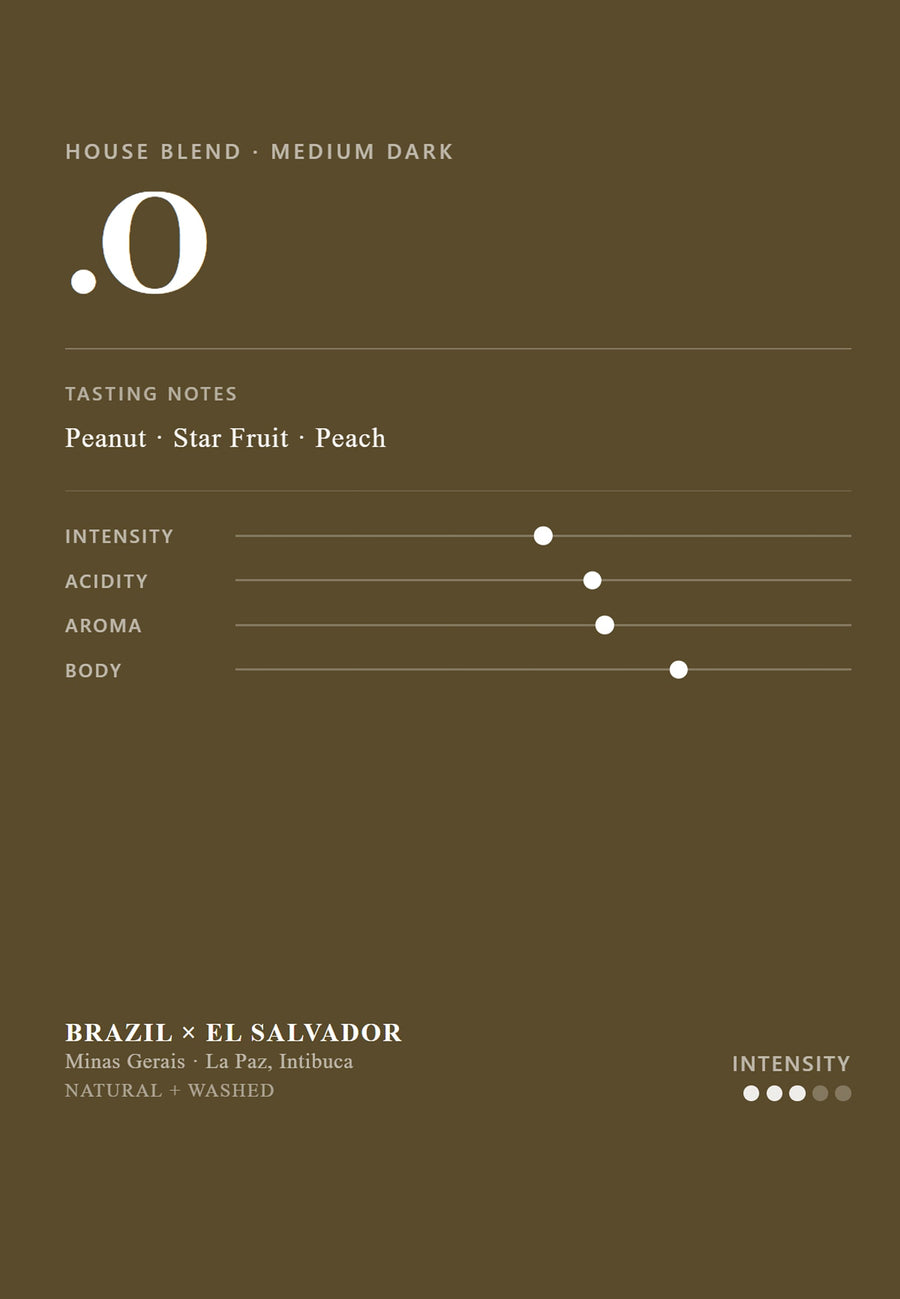 PULMUR .O - House Blend Coffee Bean | Brazil × El Salvador | Medium Dark Roast