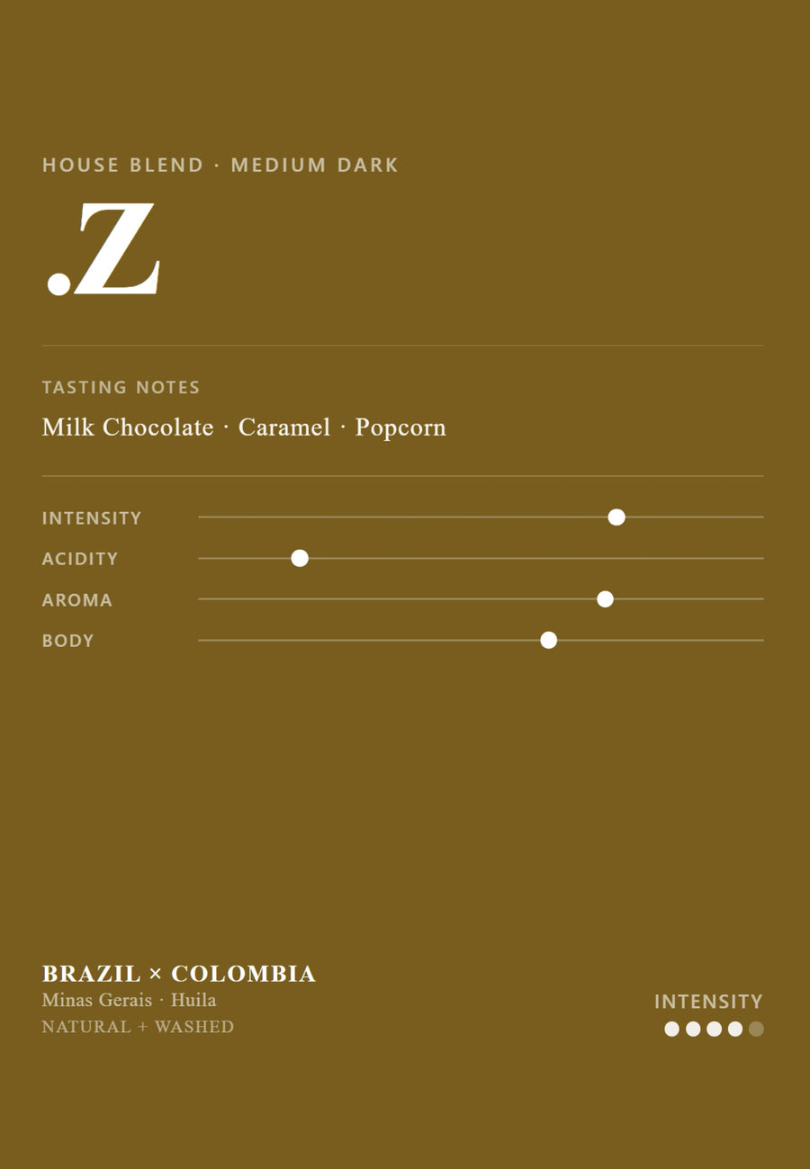 PULMUR .Z - House Blend Coffee Bean | Brazil × Colombia | Medium Dark Roast